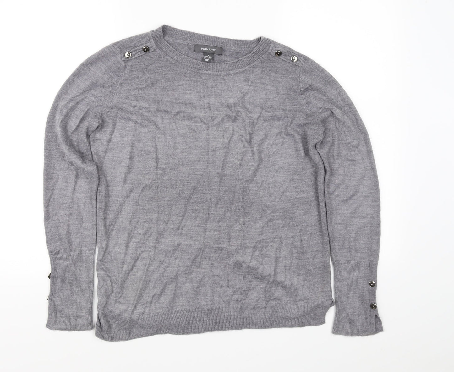 Primark Womens Grey   Pullover Jumper Size S