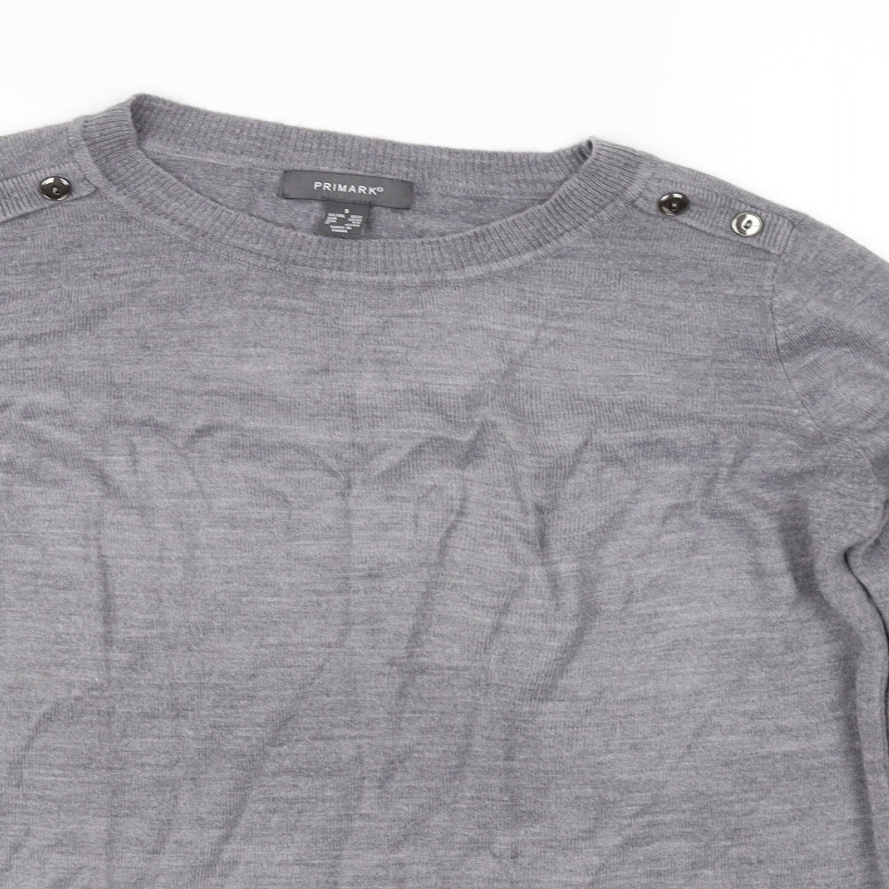 Primark Womens Grey   Pullover Jumper Size S