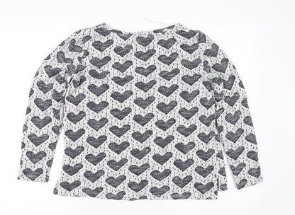 Back view of Tu women’s silver jumper, size UK 12