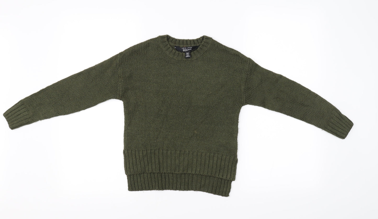 New Look Girls Green   Pullover Jumper Size 9 Years