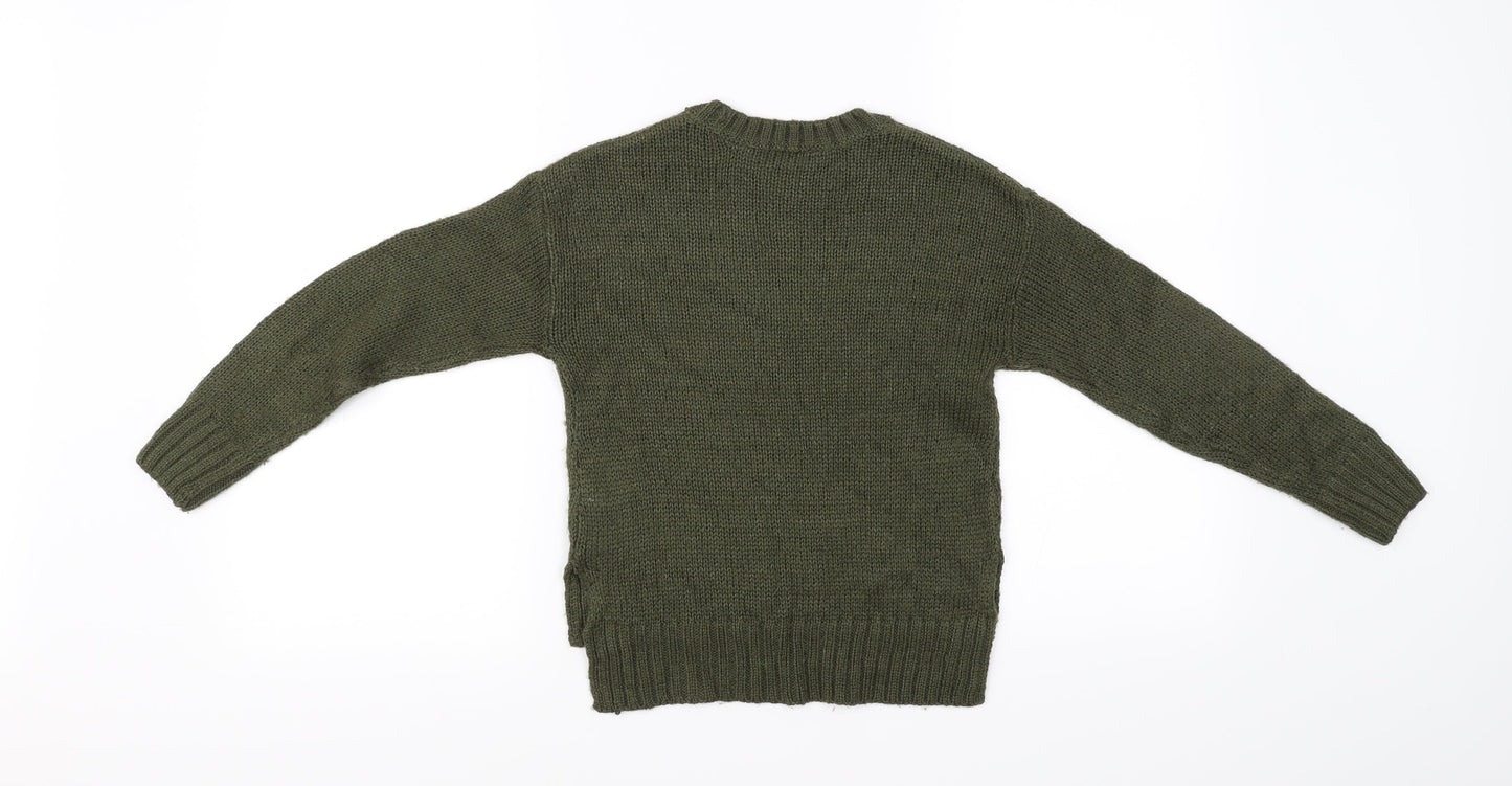 New Look Girls Green   Pullover Jumper Size 9 Years