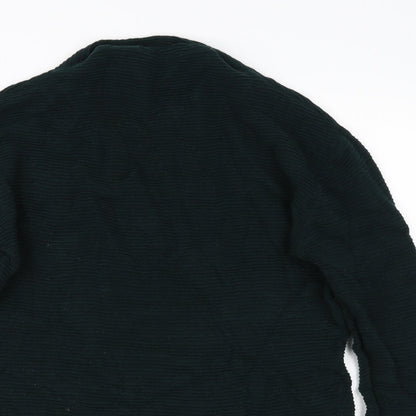 Close-up detail of donna women’s green jumper, size M