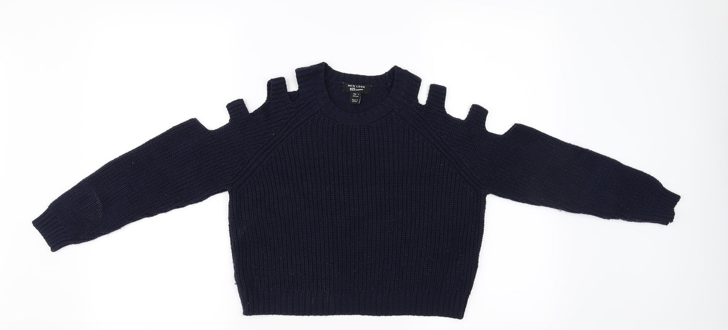 New Look Girls Blue   Pullover Jumper Size 9 Years