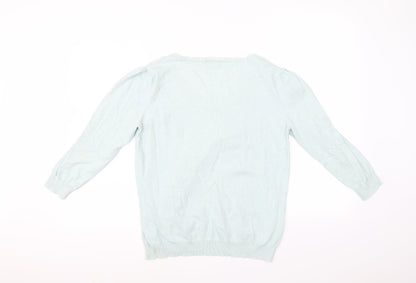 Back view of F&F women’s blue jumper, size UK 14