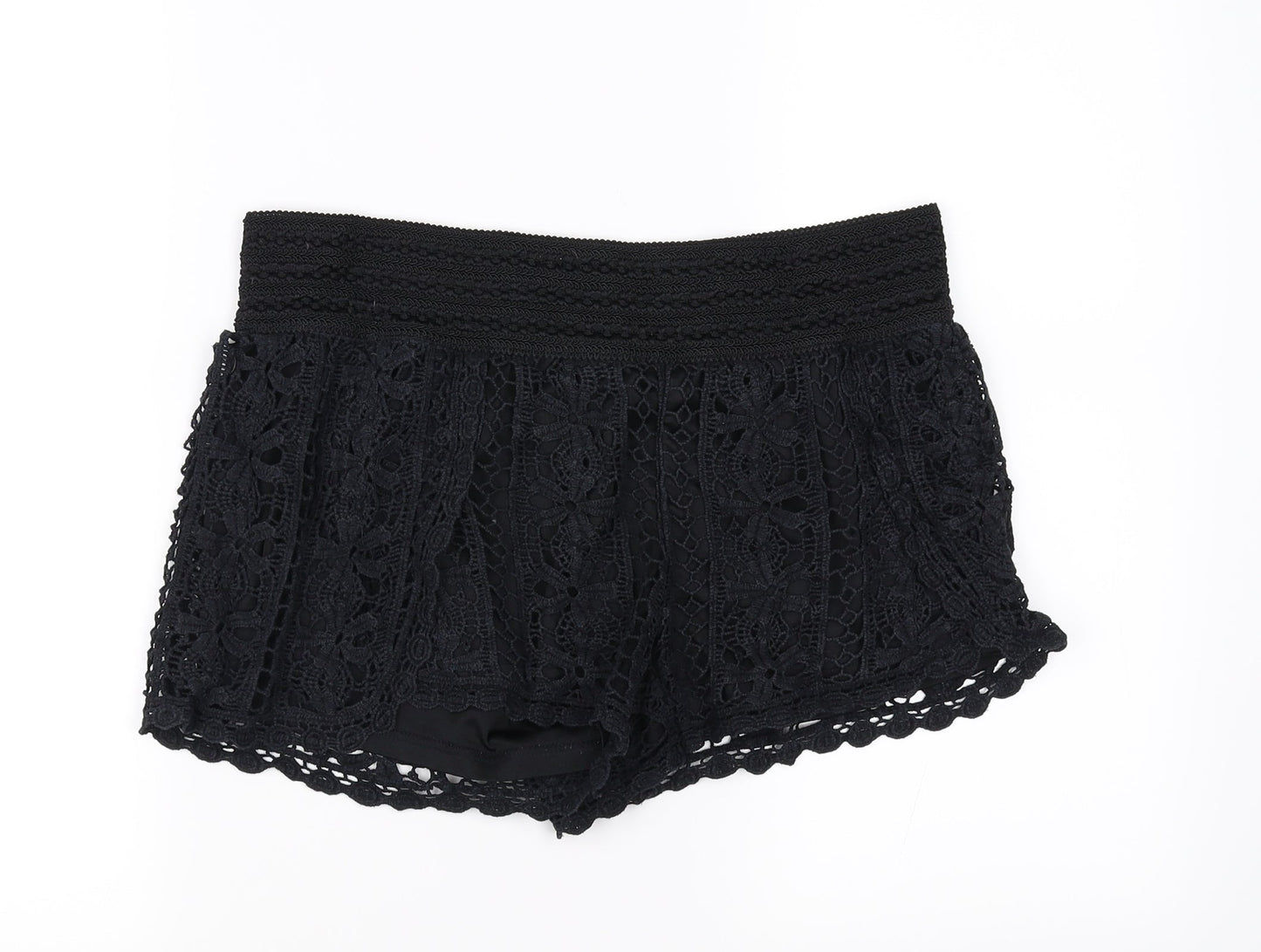 Rewind Womens Black   Sweat Shorts Size L