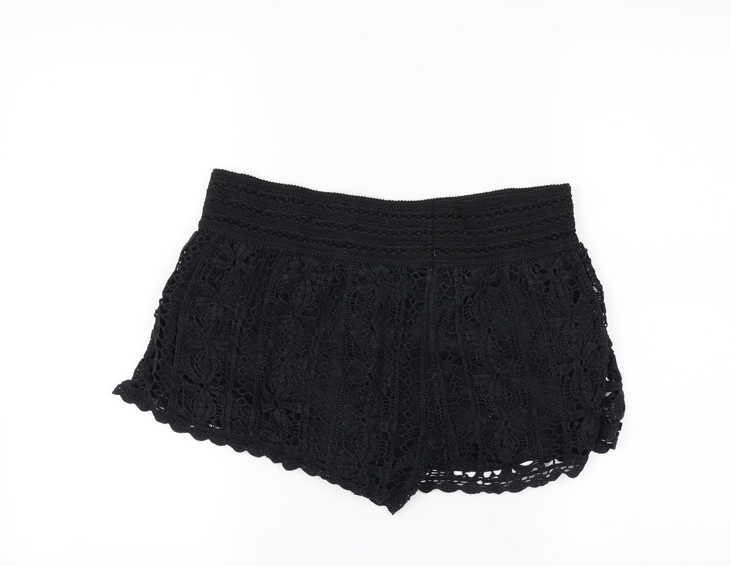 Rewind Womens Black   Sweat Shorts Size L