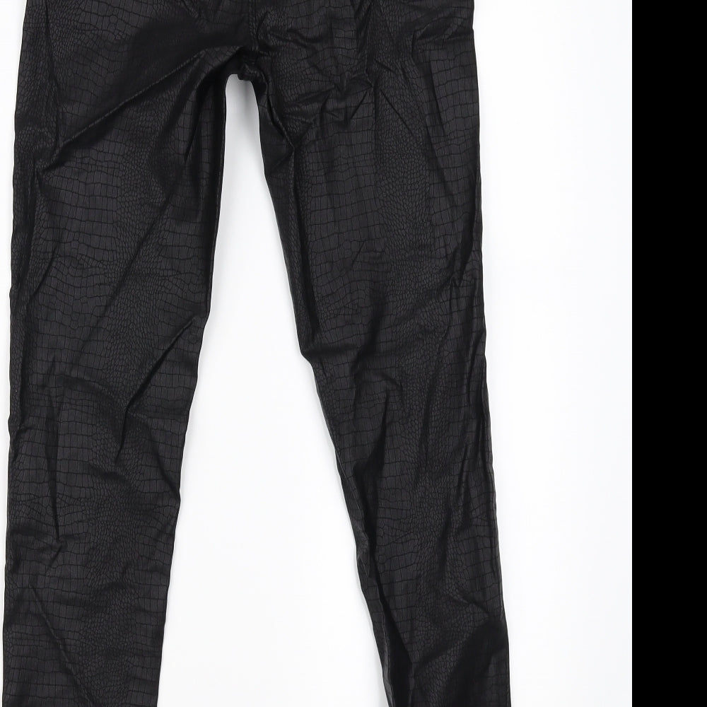 SheIn Womens Black Animal Print  Trousers  Size XS L28 in