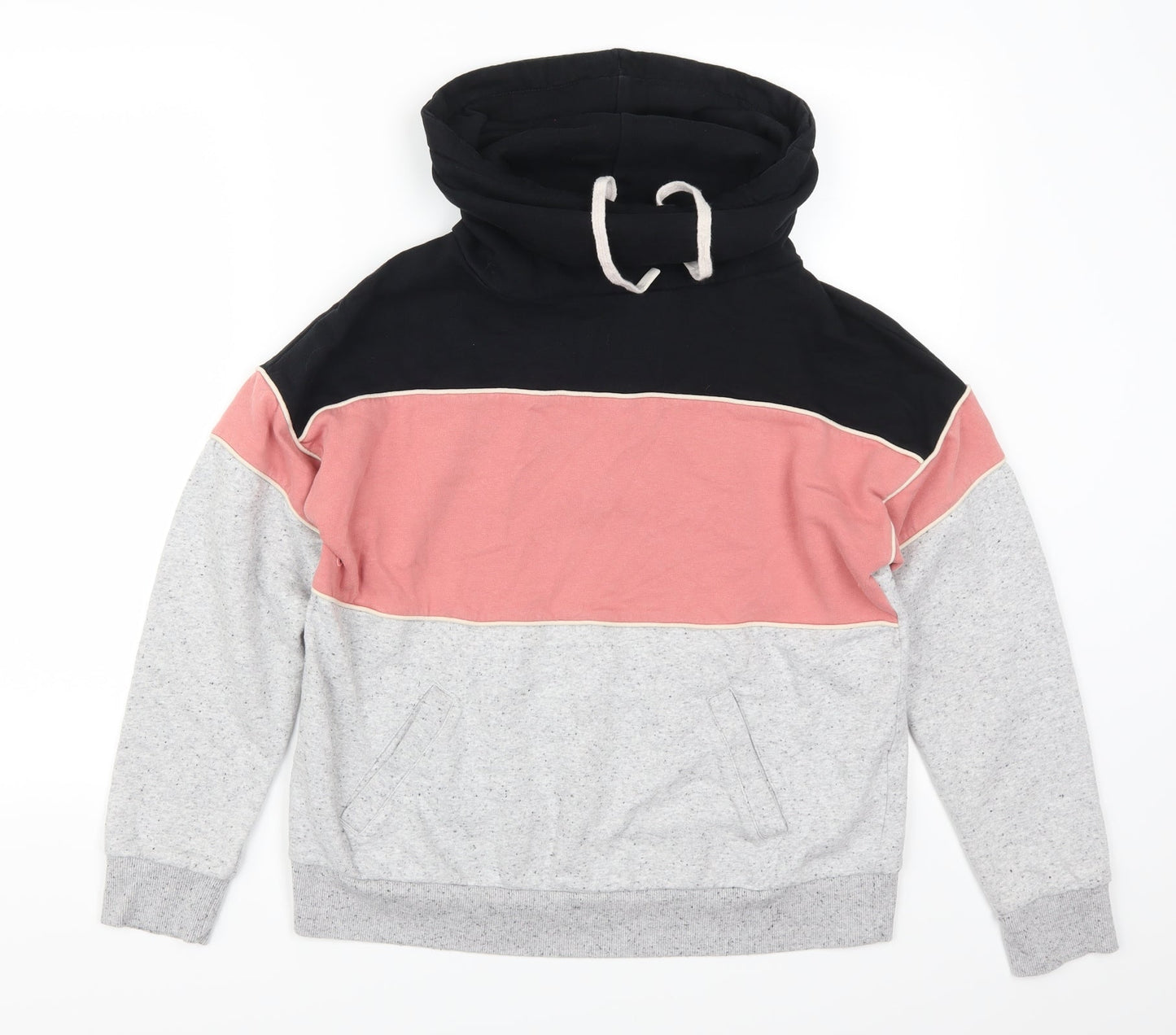 F&F Womens Pink Striped  Pullover Sweatshirt Size S