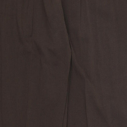 Brand and care label for Special Collection women’s brown trousers, size UK 34, in, 28-inch leg