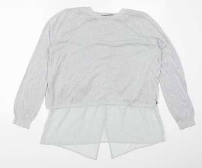Additional front view of Oasis women’s silver jumper, size L