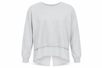 Front view of Oasis women’s silver jumper, size L