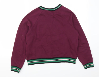 Back view of H&M women’s purple pullover, size S, - cat