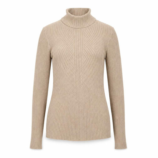 Front view of Warehouse women’s brown jumper, size UK 8