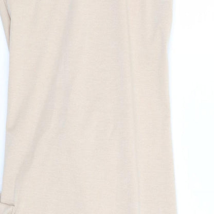 Brand and care label for women’s beige shift, size UK 10