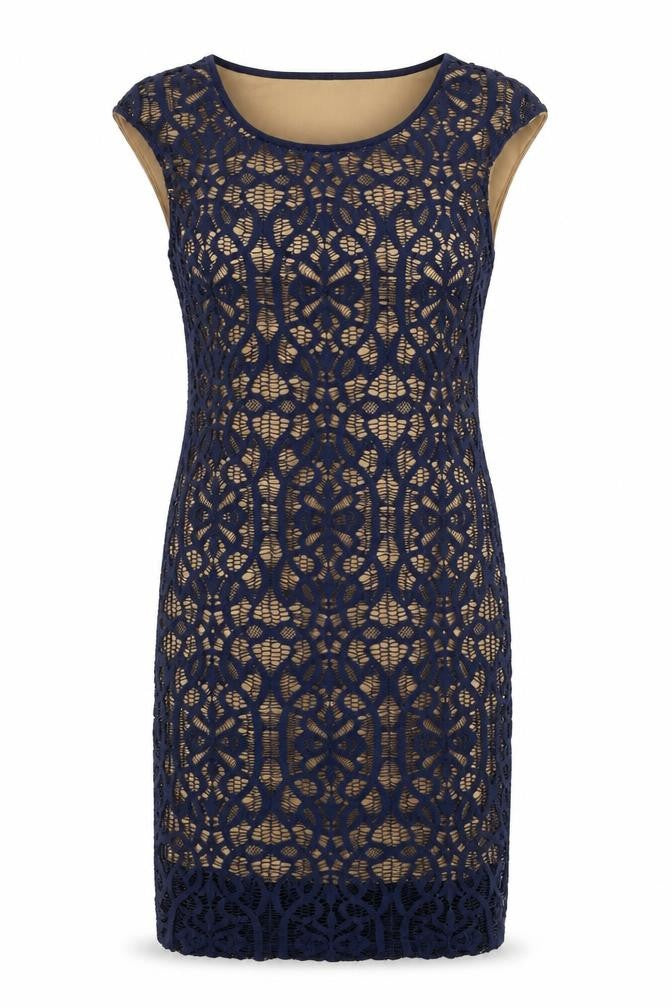 Preworn Womens Blue Floral  Shift  Size 8