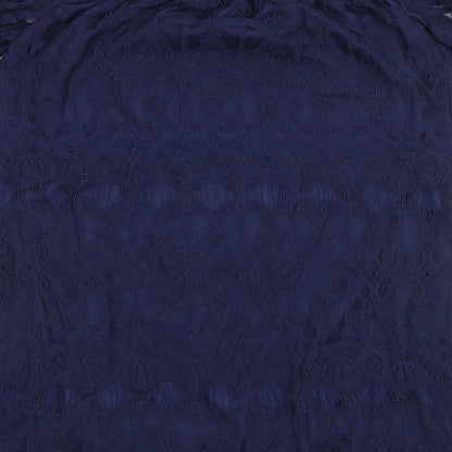 Brand and care label for women’s blue shift, size L