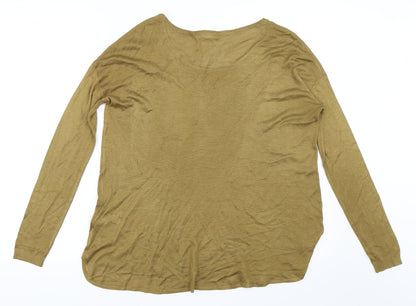Back view of H&M women’s green basic t-shirt, size XS