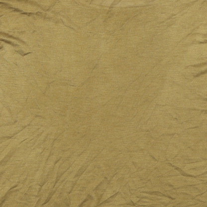 Brand and care label for H&M women’s green basic t-shirt, size XS