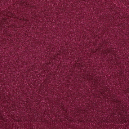 Brand and care label for EWM women’s purple jumper, size UK 16