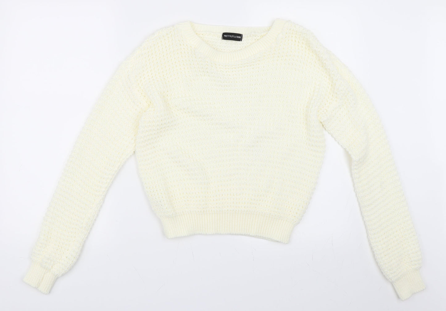 PRETTYLITTLETHING Womens Ivory   Pullover Jumper Size M