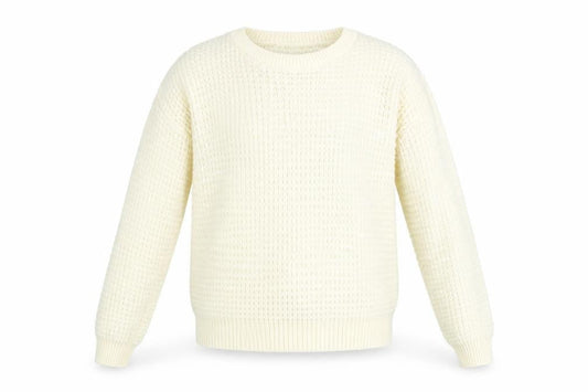 Front view of PRETTYLITTLETHING women’s ivory jumper, size M