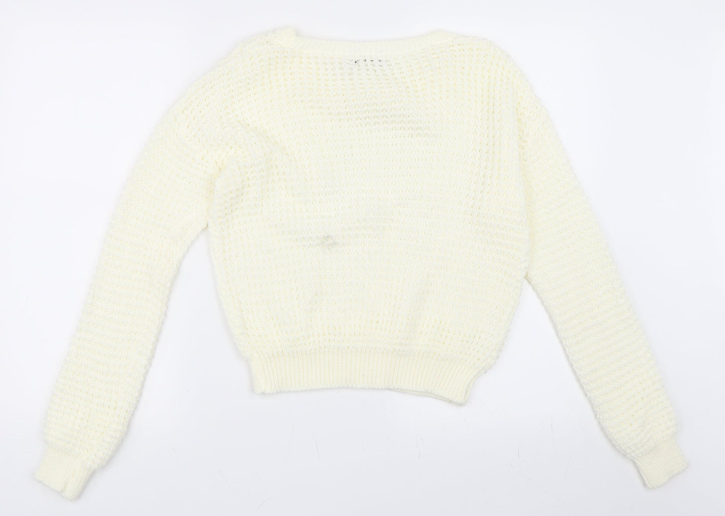PRETTYLITTLETHING Womens Ivory   Pullover Jumper Size M