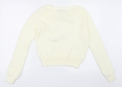 Back view of PRETTYLITTLETHING women’s ivory jumper, size M