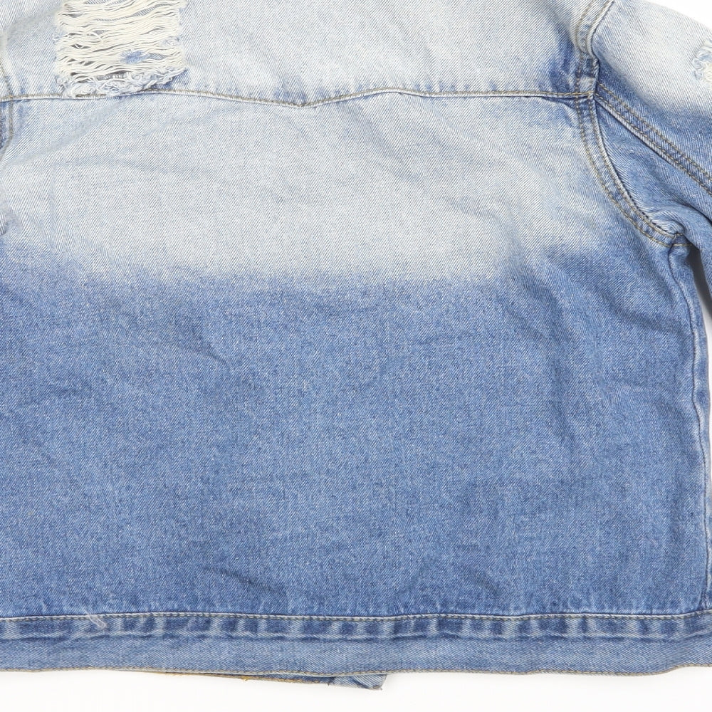 Boohoo Womens Blue  Denim Jacket  Size 6