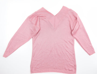 Front view of Imagination women’s pink jumper, size S
