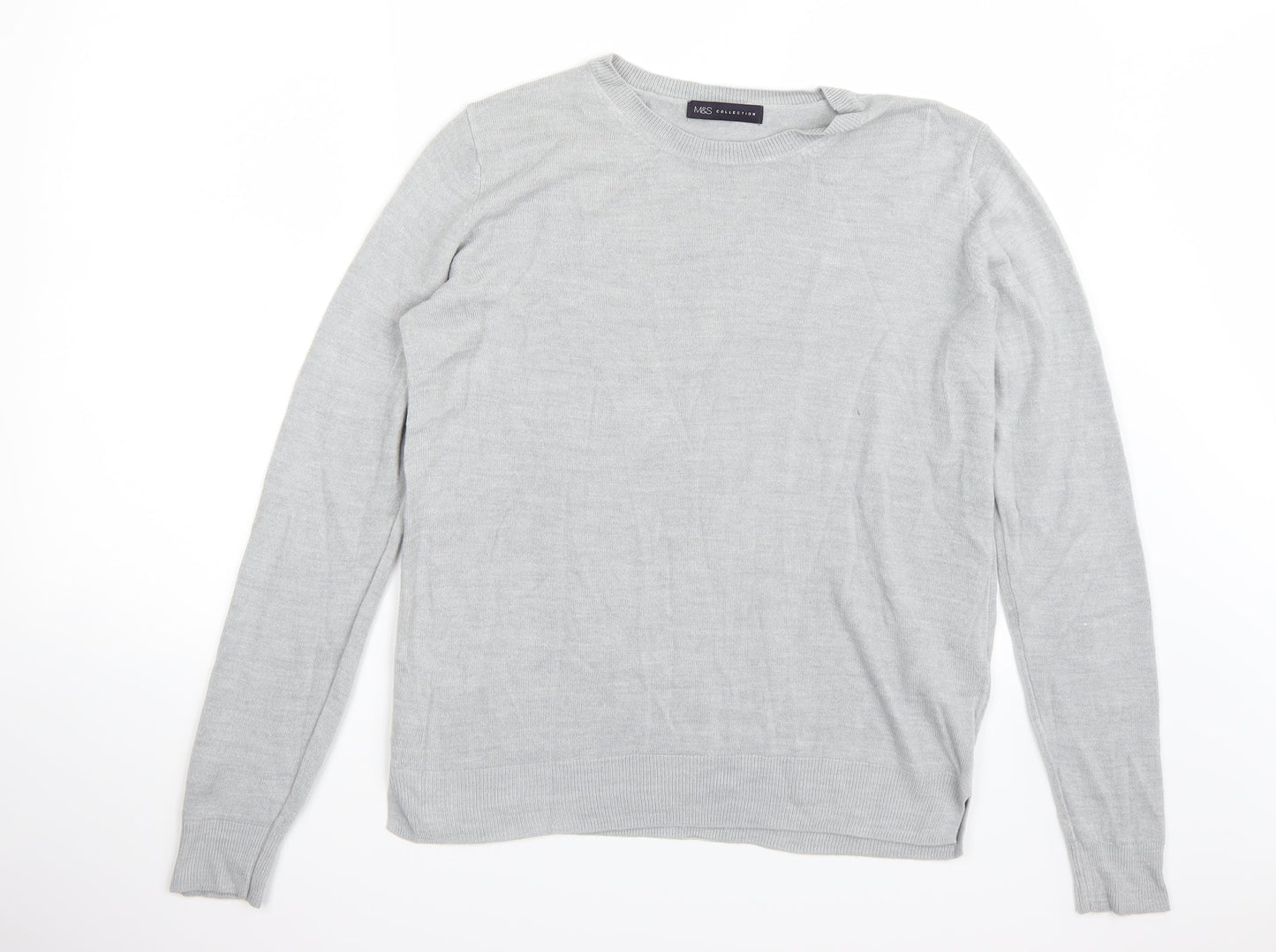 Marks and Spencer Womens Grey   Pullover Jumper Size 14