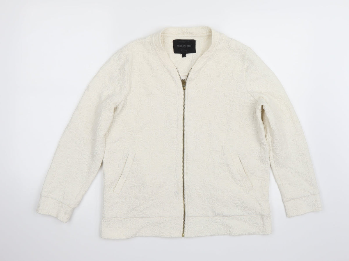 Riverisland Womens White   Jacket Coat Size 8