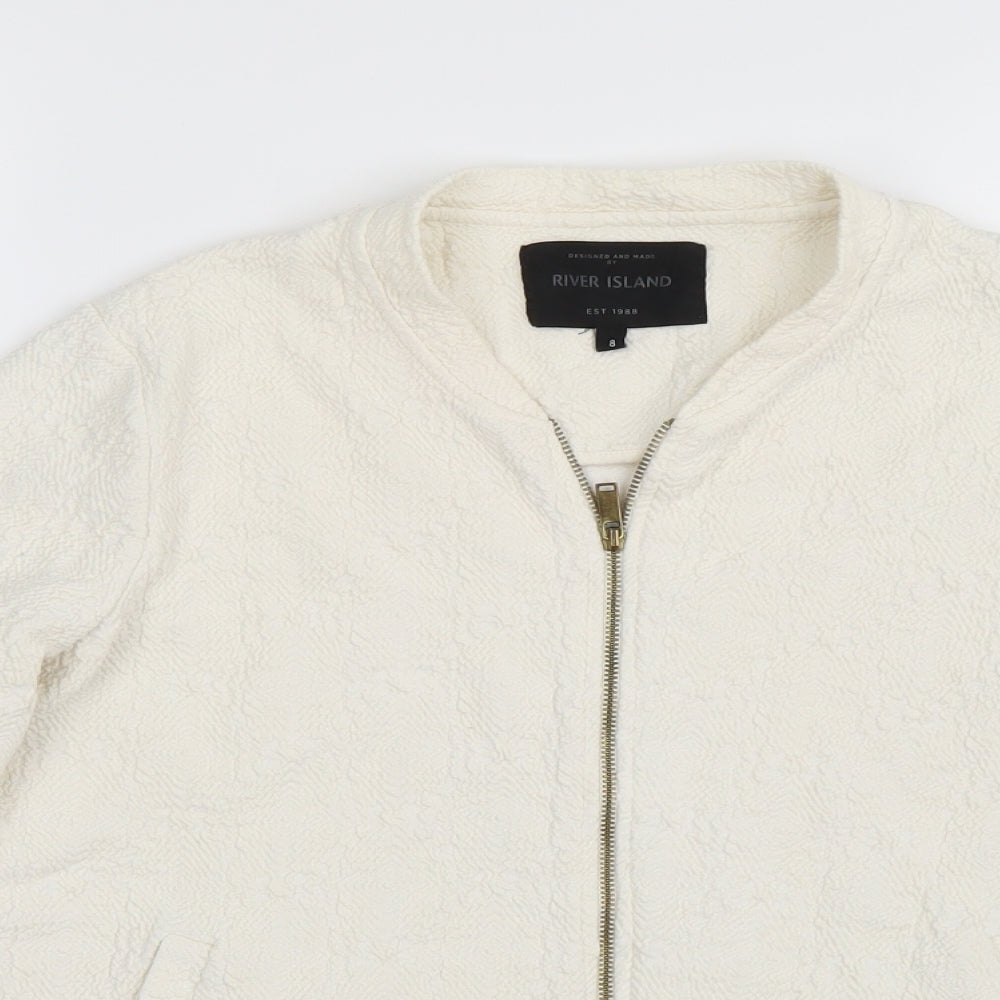 Riverisland Womens White   Jacket Coat Size 8