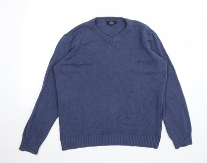 Additional front view of Easy men’s blue jumper, size L
