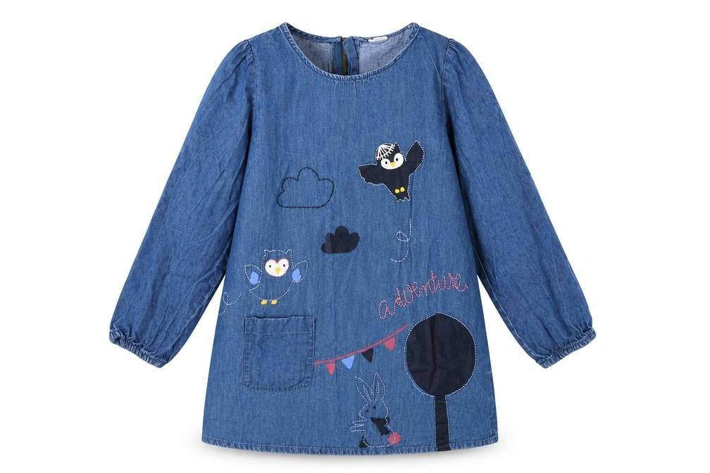 Lindex Girls Blue  Denim Shirt Dress  Size S