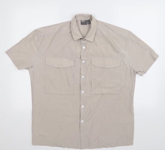 ASOS Womens Grey   Basic Button-Up Size XS  - Oversized
