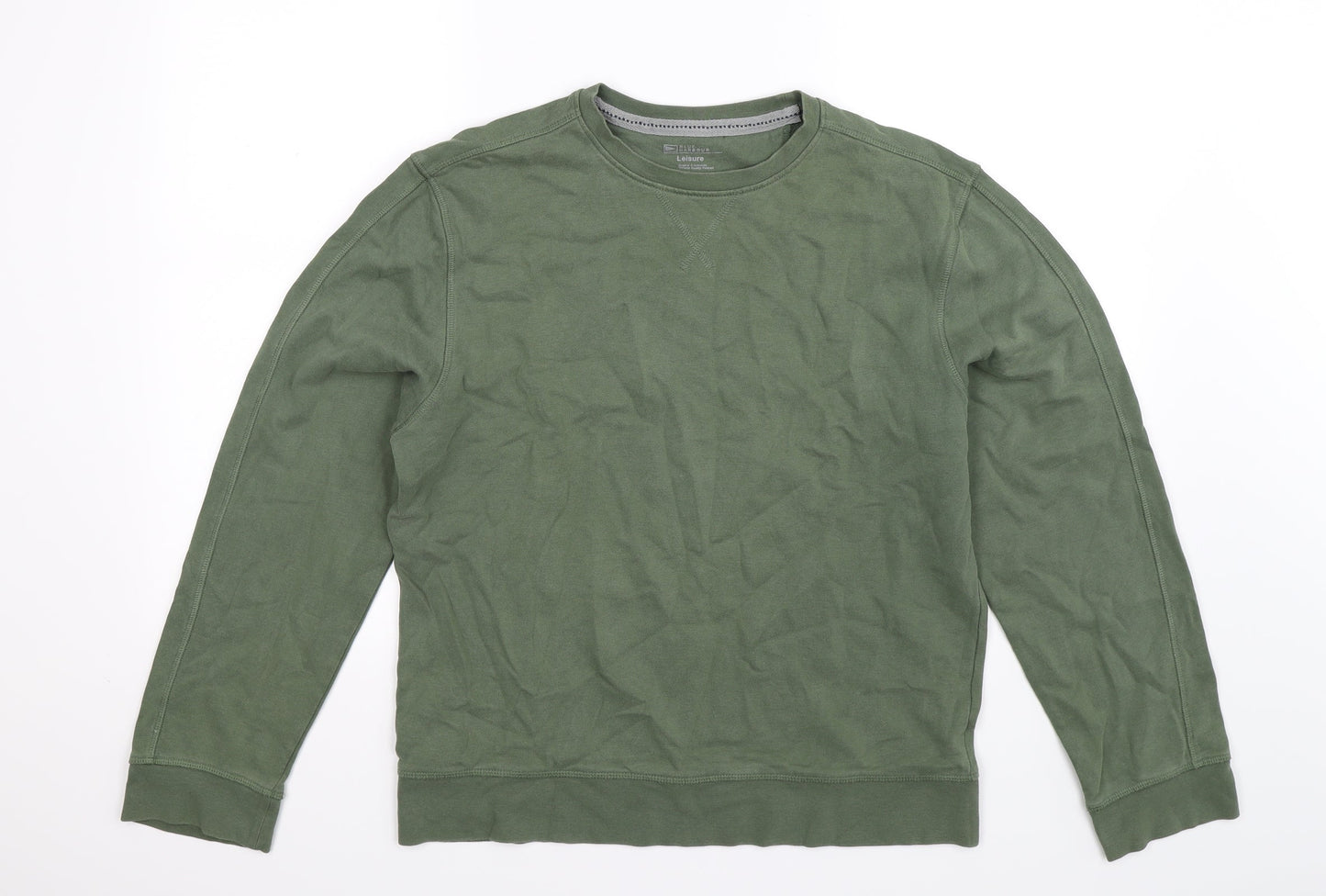 Blue Harbour Mens Green   Pullover Sweatshirt Size S