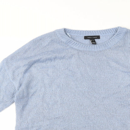 Close-up detail of New Look women’s blue jumper, size L