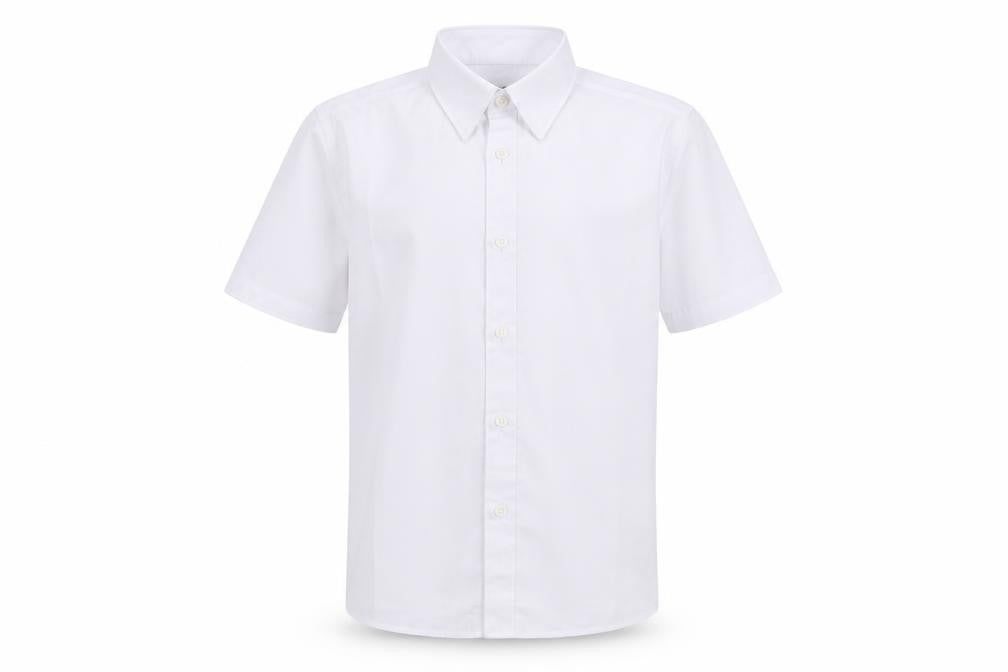 Marks & Spencer Boys White   Basic Button-Up Size 7-8 Years