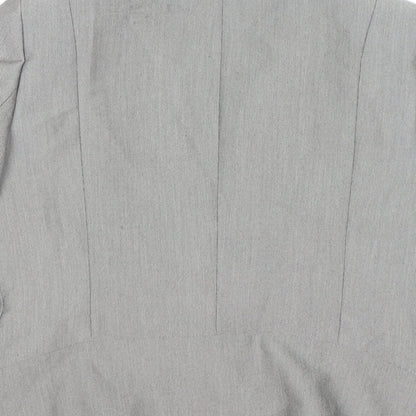 Brand and care label for planet women’s grey jacket blazer, size UK 12
