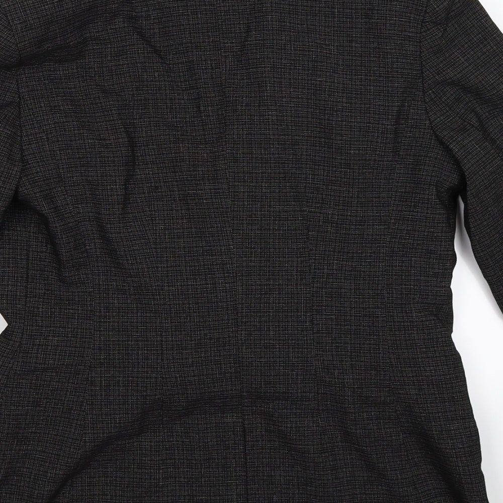 NEXT Womens Black Striped  Jacket Suit Jacket Size 10