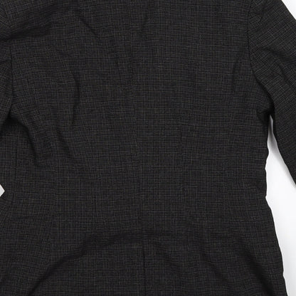 Brand and care label for Next women’s black striped jacket suit jacket, size UK 10