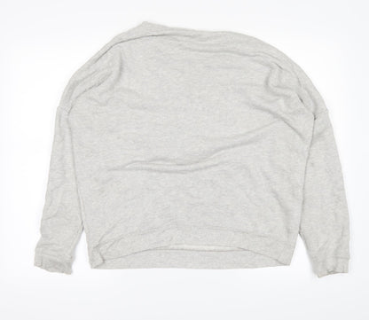 Back view of NINE women’s grey jumper, size UK 14