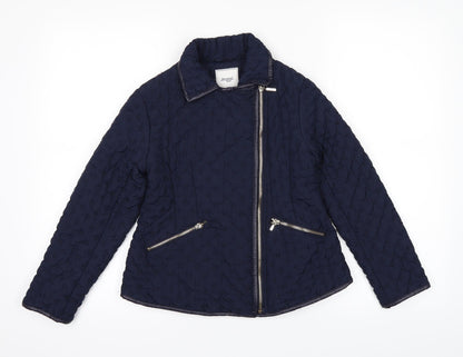 Additional front view of Mayoral women’s blue rain coat coat, size S