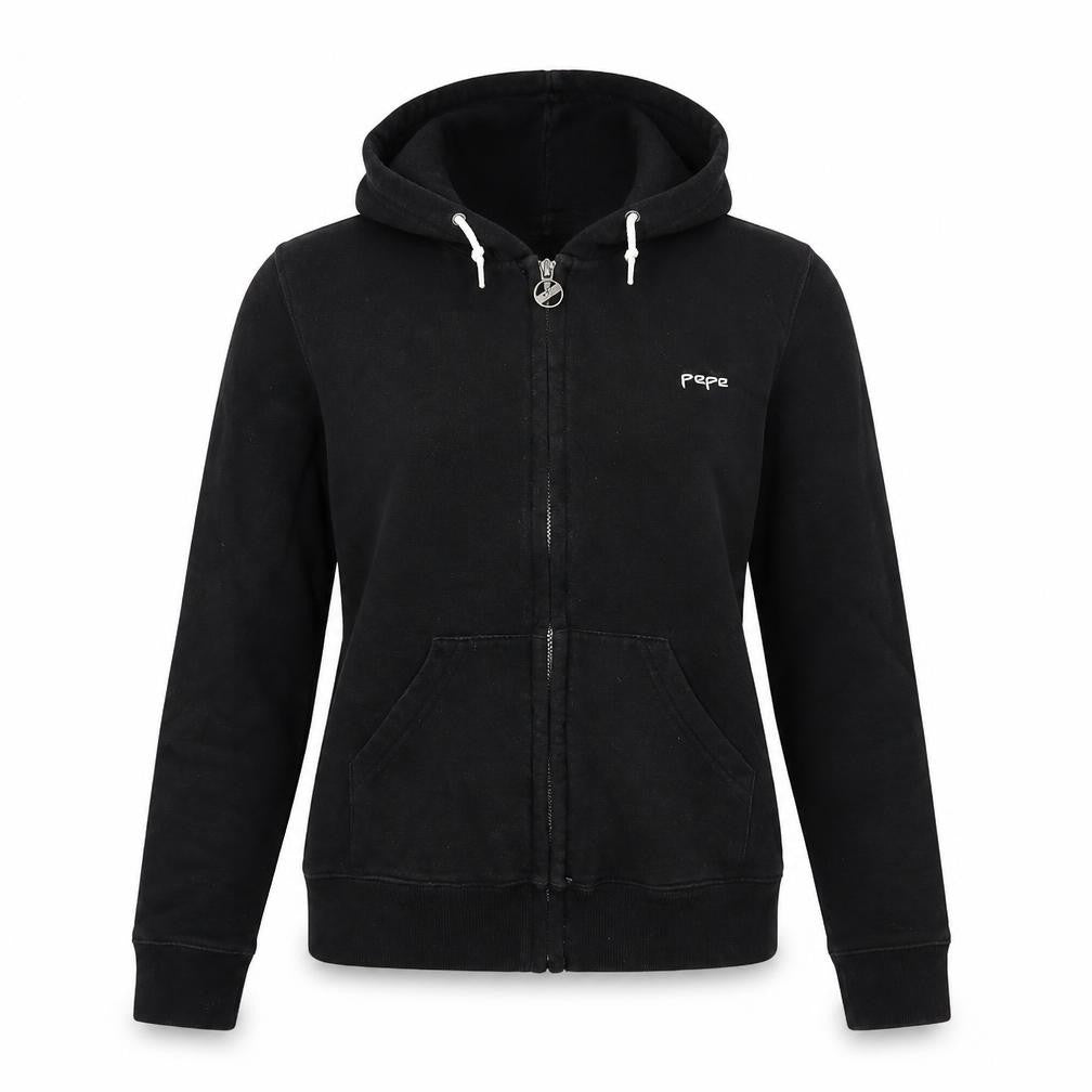 pepe Girls Black   Full Zip Hoodie Size L
