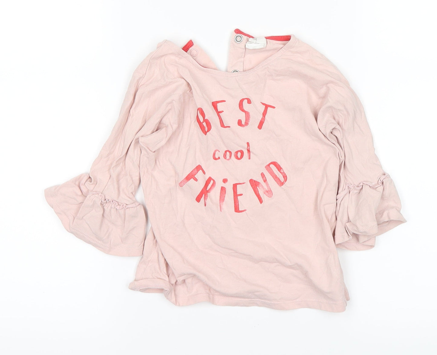 H&M Girls Pink   Basic T-Shirt Size 18-24 Months