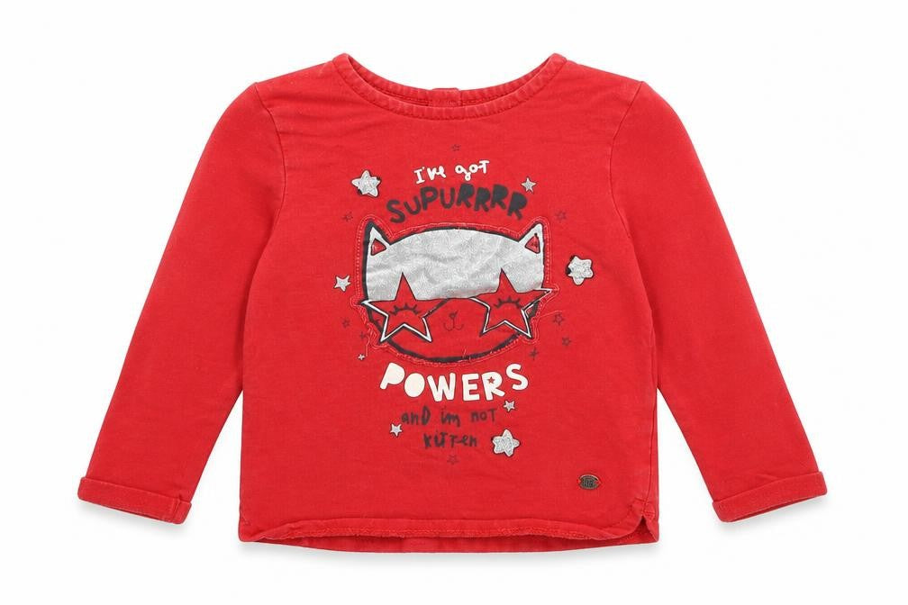 Mothercare Baby Red   Basic T-Shirt Size 18-24 Months  - cat superhero
