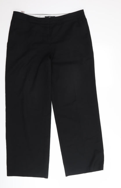 Additional front view of Next women’s black trousers, size UK 36, 30-inch leg