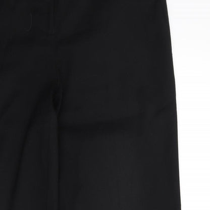 Close-up detail of Next women’s black trousers, size UK 36, 30-inch leg