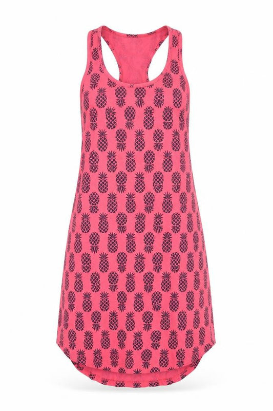 Very Womens Pink   Tank Dress  Size 8  - pineapple