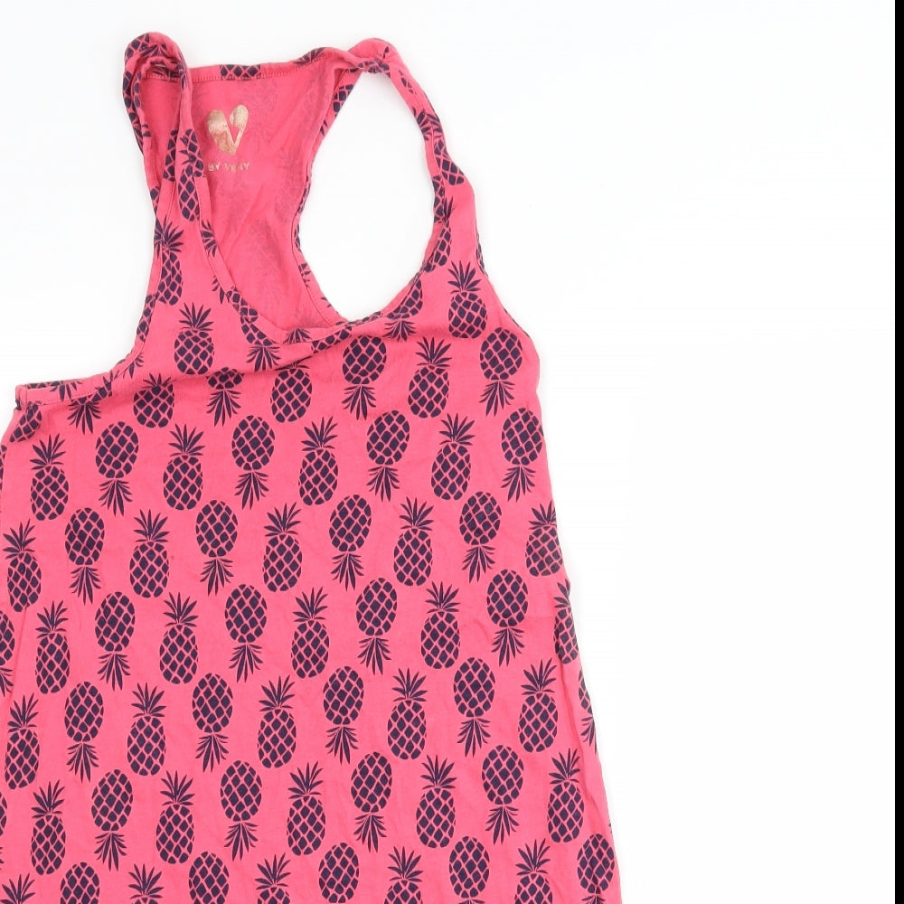 Very Womens Pink   Tank Dress  Size 8  - pineapple